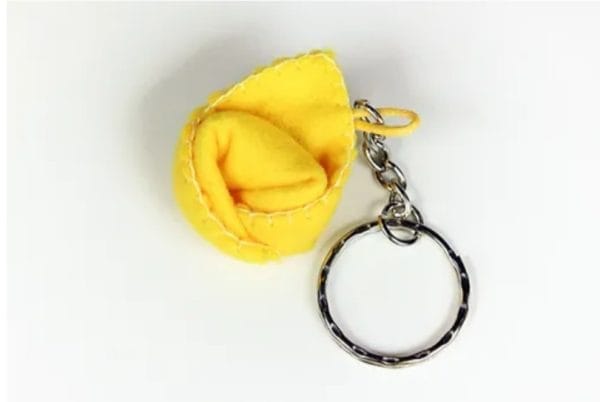 Tortellino felted Keyring