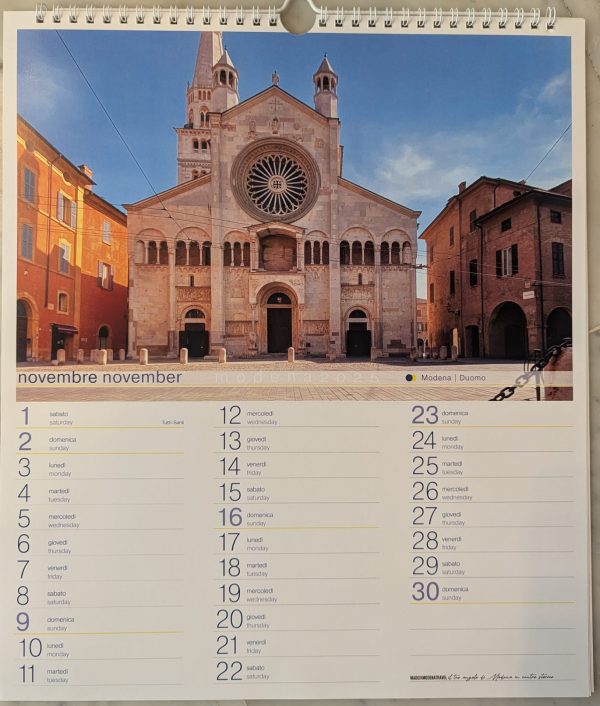 Calendario di Modena da muro 2025